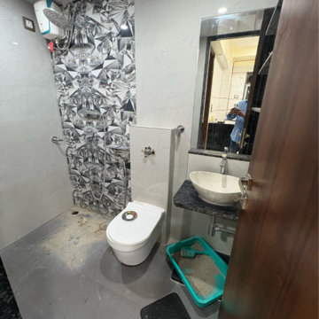 Attached Bathroom in 1 BHK Apartment at Oswal Residency, New Ashok Nagar – for Rent