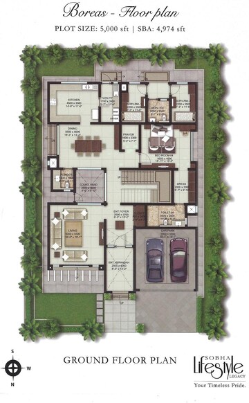 Floor Plan in 4 BHK Villa at Sobha Lifestyle Legacy, Devanahalli – for Sale