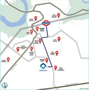 2 BHK Apartment – Map Location View at Kohinoor Eden Kalyan, Kalyan East - for Sale