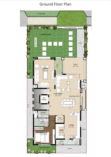 Floor Plan in 5 BHK Villa at Lanco Hills Hanging Gardens Villas, Manikonda – for Sale