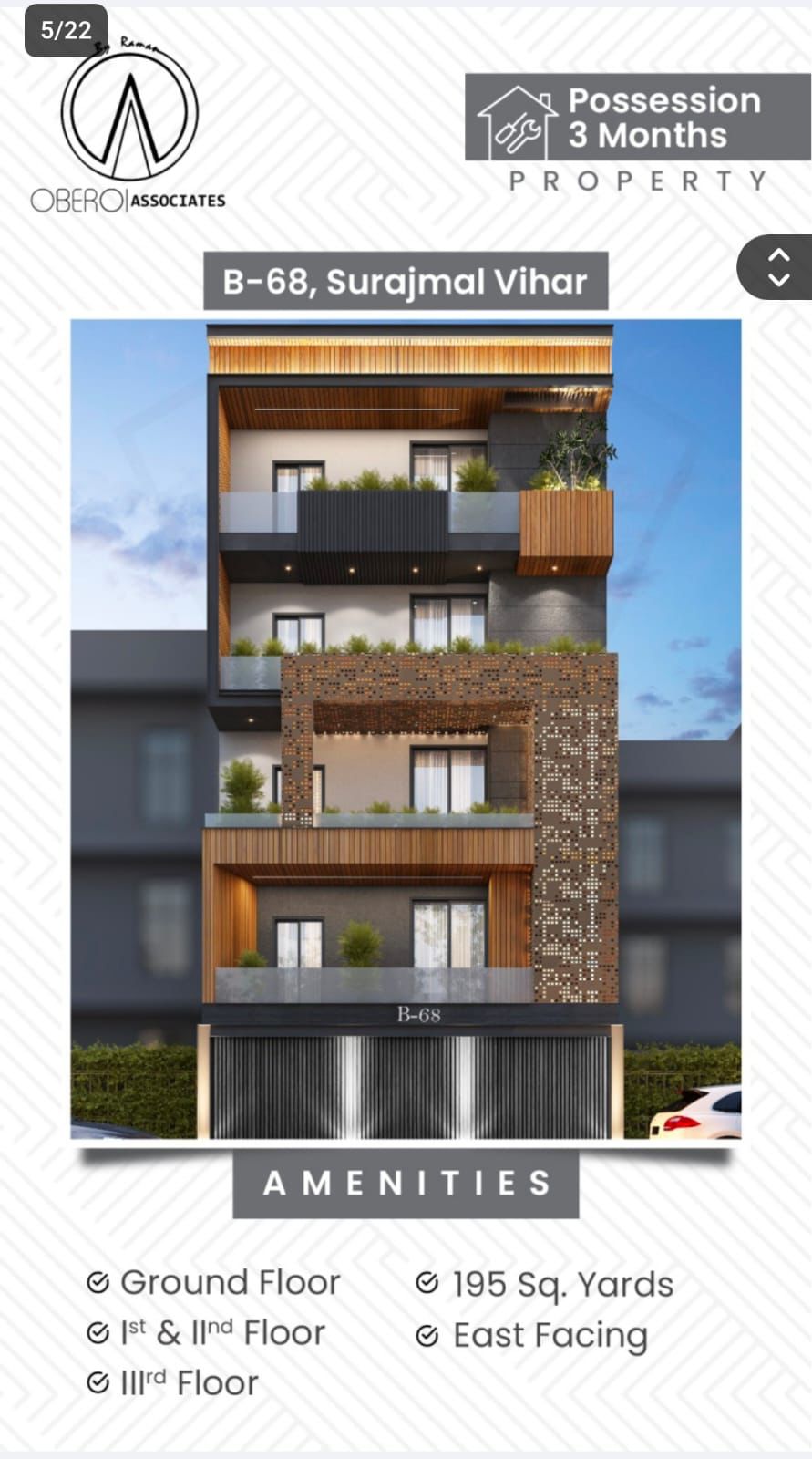 3 BHK + Pooja Room Builder Floor For Sale in Surajmal Vihar