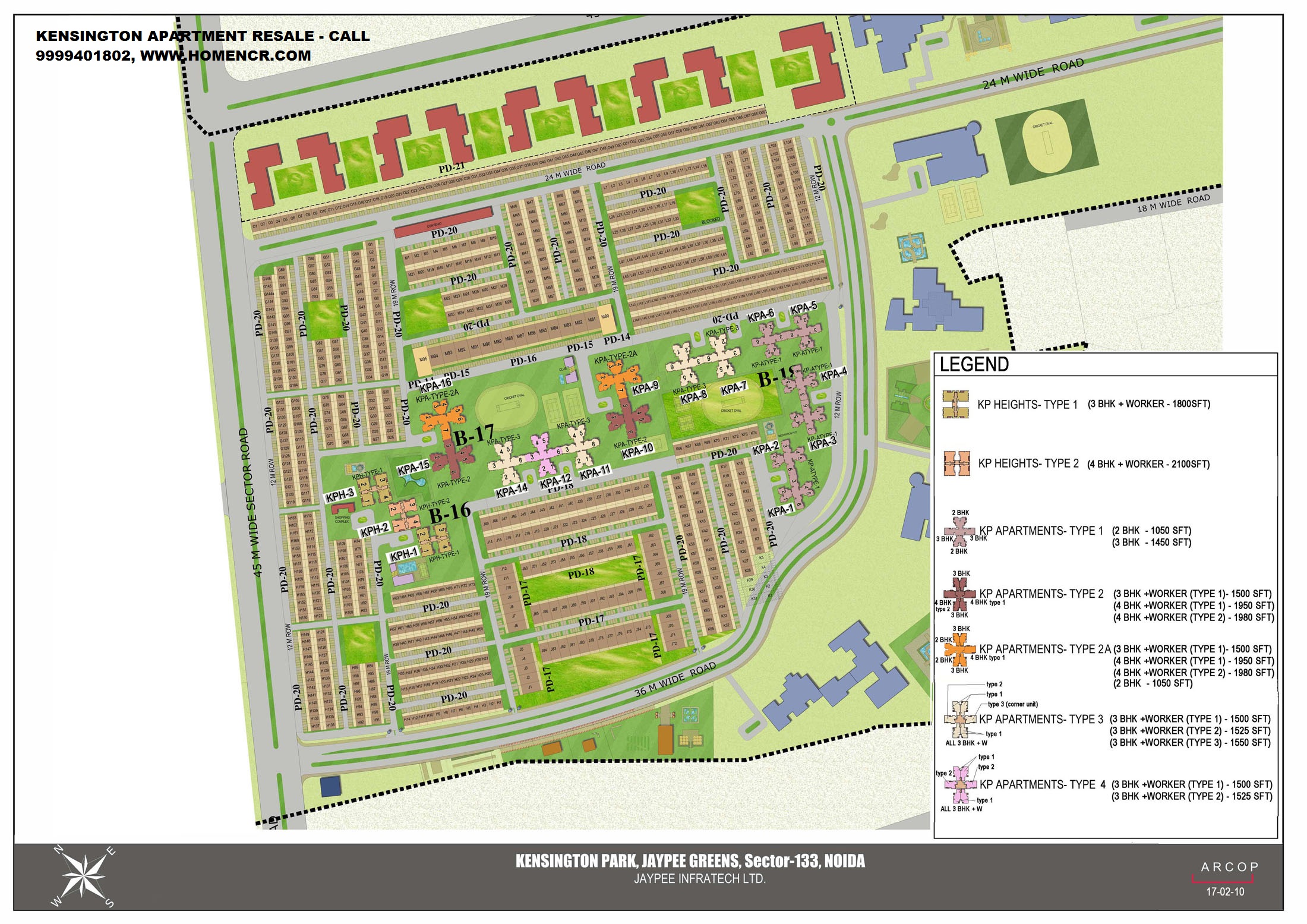 2 BHK Apartment For Sale in Jaypee Kensington Park Apartments