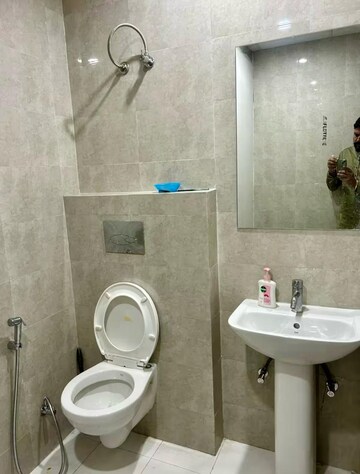 Bathroom in 1 RK Apartment at Chandigarh Citi Center, Vip Road – for Rent