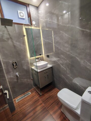 Bathroom in 3 BHK Apartment at Chittaranjan Park – for Rent