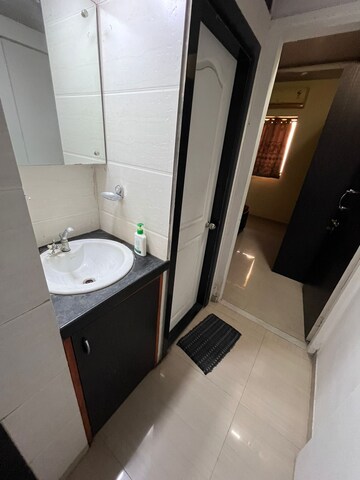 Bathroom in 1 BHK Apartment at Smruti CHS Charai, Charai – for Rent