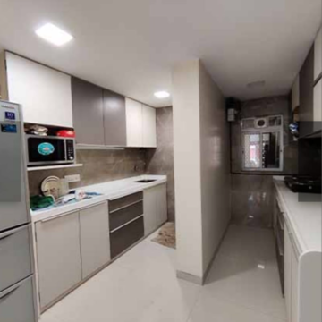 Kitchen in 3 BHK Apartment at Oberoi Realty Woods, Gokuldham Colony – for Rent