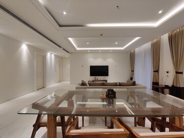 Living Room in 3 BHK Apartment at Bhartiya Leela Residences, Thanisandra Main Road – for Rent
