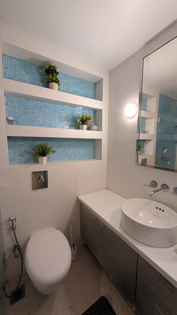 Bathroom in 2 BHK Apartment at Lodha Fiorenza, Goregaon East – for Rent