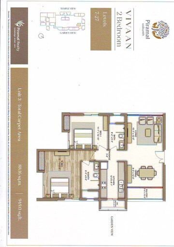 Floor Plan in 2 BHK Apartment at Thane East – for Sale