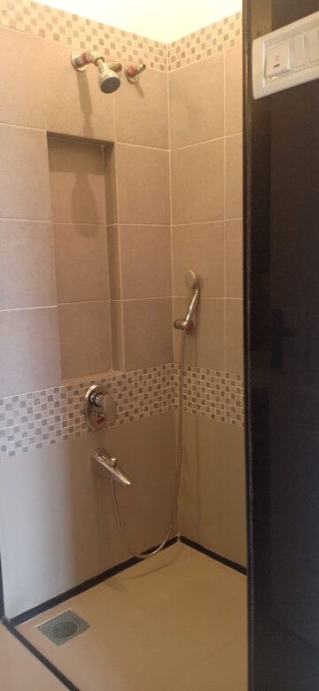 Bathroom in 3 BHK Apartment at Chitravani Tower, Goregaon East – for Rent