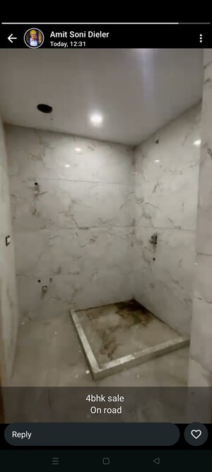 Bathroom in 4 BHK Builder Floor at Palm Residency Chhatarpur, Chattarpur – for Sale