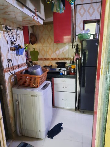 Kitchen in 1 RK Apartment at Saraf Choudhari Nagar CHS, Kandivali East – for Rent