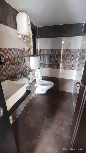 Bathroom in 2 BHK Apartment at Agarwal Paramount, Virar West – for Rent