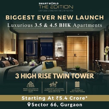Bedroom in 3 BHK Apartment at Smart World The Edition, Sector 66 – for Sale