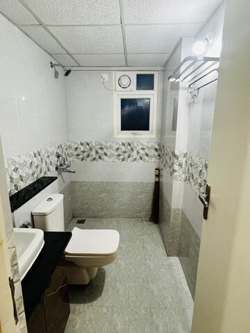 Bathroom in 3 BHK Apartment at Salarpuria Sattva Park Cubix, Devanahalli – for Rent