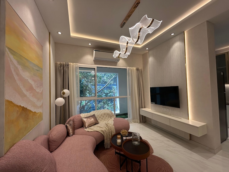 Living Room, yukti-anchor-point-oasis 1 Bedroom 421 Sq.Ft. Apartment In Malad West Mumbai 8525944