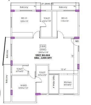  3 BHK Apartment at Chambenahalli – for Sale