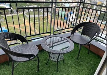 Balcony in 3 BHK Apartment at Pashmina Waterfront, Old Madras Road – for Rent