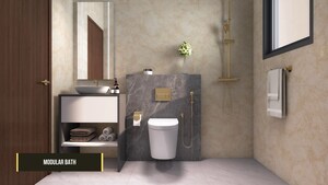 Bathroom in 3 BHK Apartment at Unique Seasons One, Khadakpada – for Sale