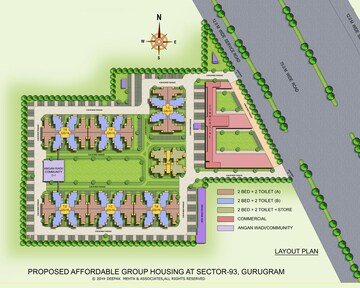  2 BHK Apartment at MRG The Balcony, Sector 93 – for Rent
