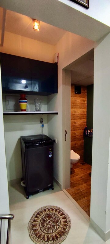 Bathroom in 1 BHK Apartment at Lodha Crown Quality Homes, Majiwada – for Rent