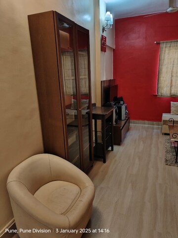Living Room in 1 BHK Apartment at Windsor Estate, Kalyani Nagar – for Rent