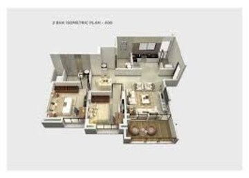 Floor Plan in 2 BHK Apartment at Kakkad La Vida, Balewadi – for Rent