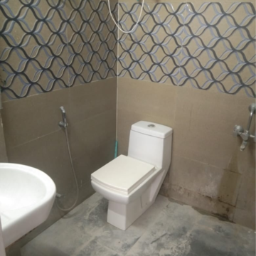 Bathroom in 1 BHK Builder Floor at Saket – for Rent