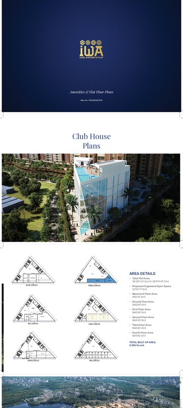 Floor Plan in 4 BHK Apartment at Srias Iwa, Nanakramguda – for Sale