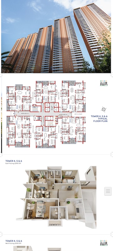 Master Bedroom in 4 BHK Apartment at Srias Iwa, Nanakramguda – for Sale