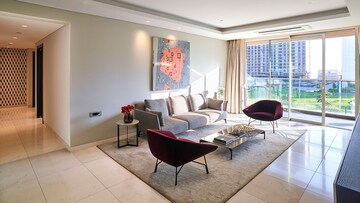 Living Room in 3.5 BHK Apartment at Panchshil Towers, Kharadi – for Sale