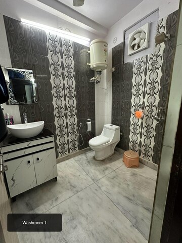 Bathroom in 3 BHK Builder Floor at Surajmal Vihar – for Rent