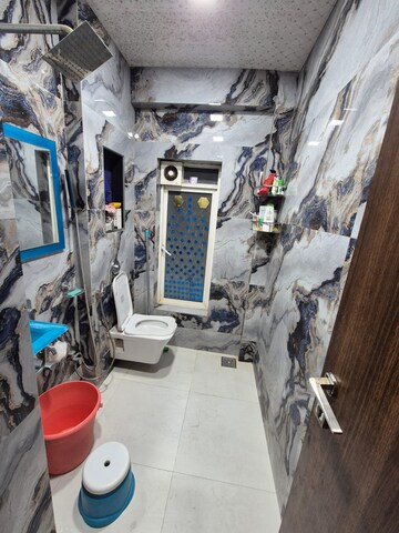 Bathroom in 1 BHK Apartment at Bhairaav Goldcrest Residency, Ghansoli – for Rent