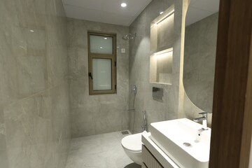 Bathroom in 3 BHK Apartment at Patlipada – for Sale
