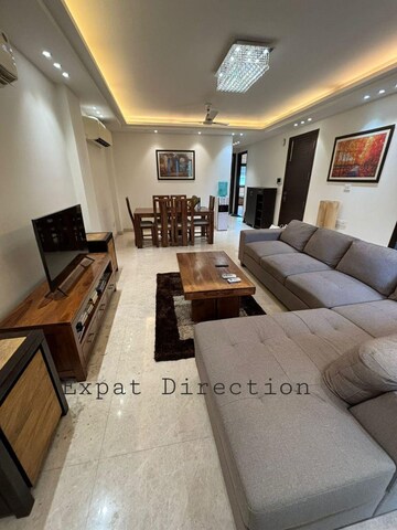 Living Room in 3 BHK Builder Floor at Anand Niketan – for Rent