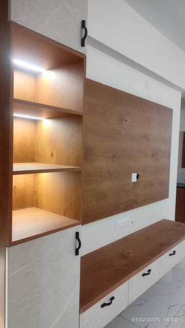 Living Room in 3 BHK Apartment at SLV Elanza, Sampigehalli – for Rent