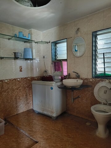 Bathroom in 1 RK Apartment at Gardenia CHS, Kandivali East – for Rent