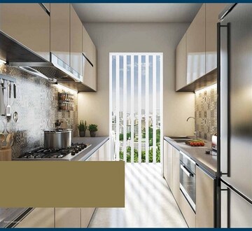 Kitchen in 1 BHK Apartment at Ajmera Crosstown One, Kalyan West – for Sale