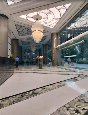 Building Lobby in 4 BHK Apartment at Indiabulls Blu, Worli – for Sale