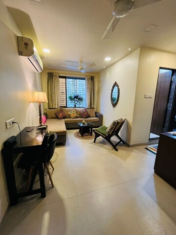 Living Room in 1 BHK Apartment at Bandra West – for Rent