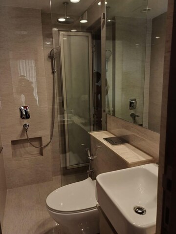 Bathroom in 1 BHK Apartment at Hiranandani Regent Hill, Powai – for Rent