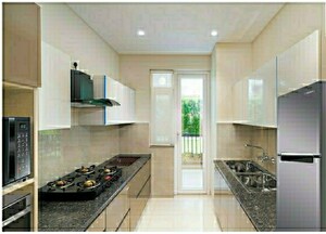 Kitchen in 3 BHK Apartment at Motia Blue Ridge, Dhakoli Village – for Sale