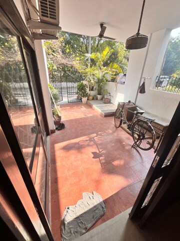 Balcony in 3 BHK Apartment at Vasant Vihar – for Rent