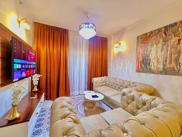 Living Room in 3 BHK Apartment at Vasundhara Enclave – for Sale