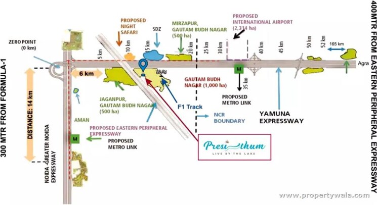 Map Location, presidency-heights 2 Bedroom 1270 Sq.Ft. Apartment In Sector 25 Yamuna Expressway Greater Noida 8537510