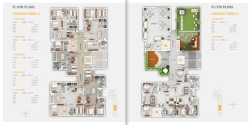 Floor Plan in 3 BHK Apartment at Salugara – for Sale