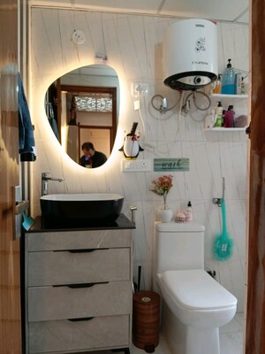 Attached Bathroom in 3 BHK Apartment at Nilaya Greens, Raj Nagar Extension – for Sale