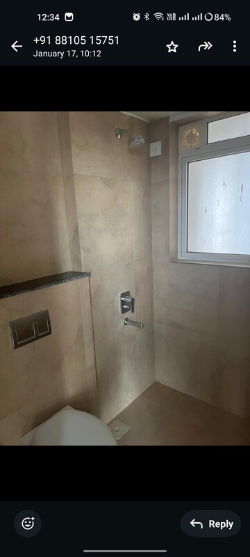 Bathroom in 2 BHK Apartment at Shapoorji Pallonji Alpine, Kandivali East – for Rent