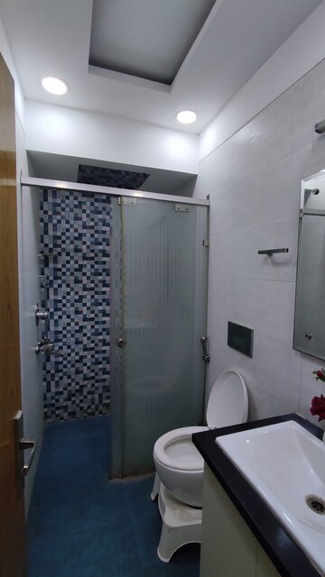 Bathroom in 3 BHK Apartment at Moti Nagar – for Rent