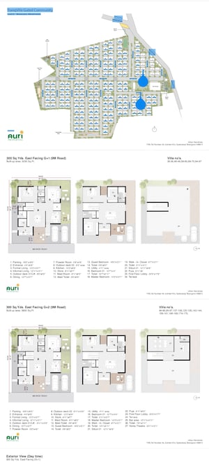 Floor Plan in 4 BHK Villa at Auri Tranqville, Mansanpalle – for Sale
